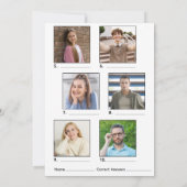 Baby shower Jeu Quel Âge Était La Carte Des Parent (Dos)