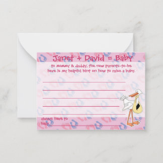 Baby shower Jeu Utile Carte de conseil