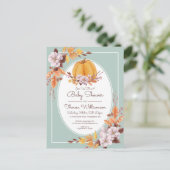 Baby shower | Jolie aquarelle Invitation d'automne (Debout devant)