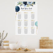 Baby shower-jongen-ballonnen poster (Keuken)