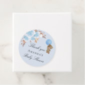 Baby shower jongen teddy pampas gras bedankt bedankjes labels (In situ)