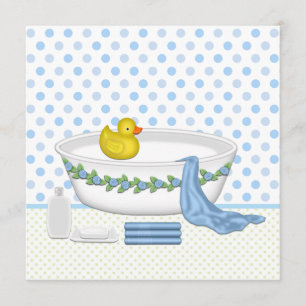 Baby Shower Jongens Bad Tijd Kaart
