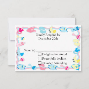 Baby shower Jouets bébé carte RSVP