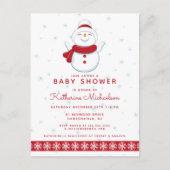 Baby shower | Joyeux Noël Snowman Invitation (Devant)