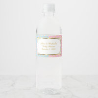 Baby shower JUMEAU, Bouteille d'eau Étiquettes 2, 
