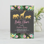 Baby shower Jungle Invitation Baby shower tropical (Debout devant)