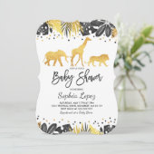 Baby shower Jungle Invitation Baby shower tropical (Debout devant)