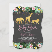 Baby shower Jungle Invitation Baby shower tropical (Devant)