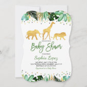 Baby shower Jungle Invitation Baby shower tropical (Devant)