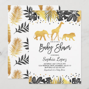 Baby shower Jungle Invitation Baby shower tropical