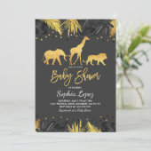 Baby shower Jungle Invitation Baby shower tropical (Debout devant)