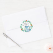 Baby shower Jungle Rhino Merci Favoriser Sticker (Enveloppe)