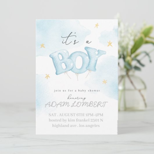 Baby shower kaart (Staand voorkant)