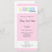 Baby Shower Kaart (Voorkant / Achterkant)