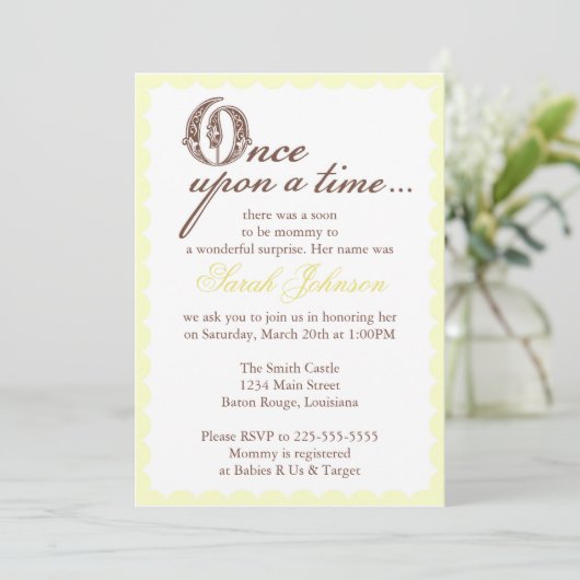 Baby Shower Kaart (Staand voorkant)