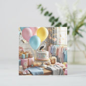 Baby shower kaart (Staand voorkant)