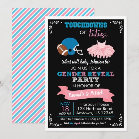 BABY SHOWER KAART (Voorkant / Achterkant)