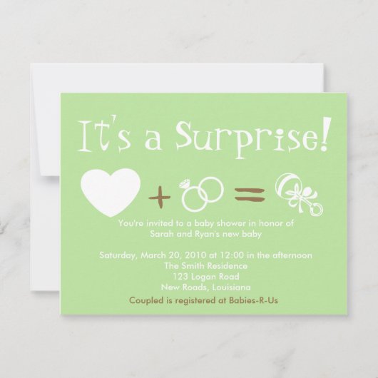 Baby Shower Kaart (Voorkant)