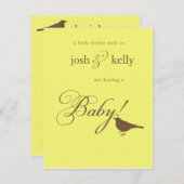 Baby Shower Kaart (Voorkant / Achterkant)