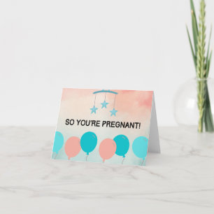 Baby Shower Kaart, Felicitaties, Zwangerschapskaar Kaart