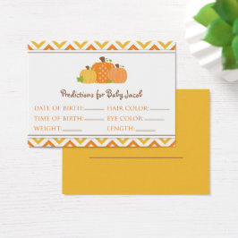 Baby shower Kaart grote pompoenvoorspellingen