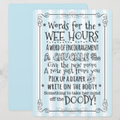 baby shower Kaart voor luier (Voorkant / Achterkant)