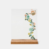 Baby shower Kaarten & Cadeaus Voorjaar Bloemen Pas Acryl Bord (Voorkant)