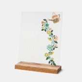 Baby shower Kaarten & Cadeaus Voorjaar Bloemen Pas Acryl Bord (Hoek)