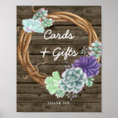 Baby shower Kaarten Geschikt voor gebarentaal Rust Poster (Voorkant)