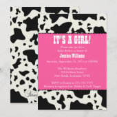 Baby shower Kabelafdrukken Kaart (Voorkant / Achterkant)