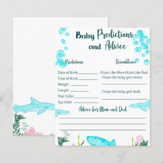 Baby shower Keepsake Kaart Voorspellingen en Advie
