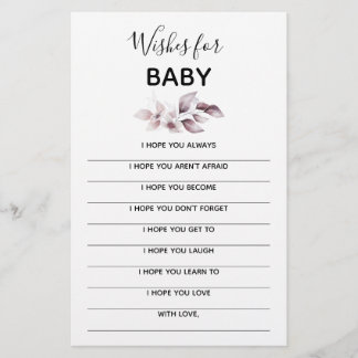 Baby shower Keepslag - wenst Baby