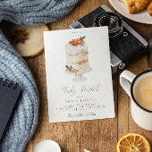 Baby shower kerstfeestdag kaart