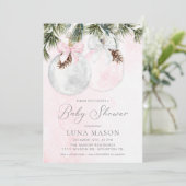 Baby shower kerstmis kaart (Staand voorkant)