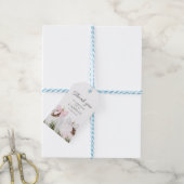 Baby shower kerstroze meisje cadeaulabel (Met Touw)