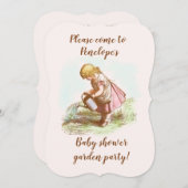 Baby shower  kindertekentuin kaart (Voorkant / Achterkant)