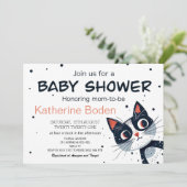Baby shower Kitten Invitation Cute Baby shower cha (Debout devant)