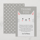 Baby shower Kitty Chat Merci personnalisé (Devant / Derrière)