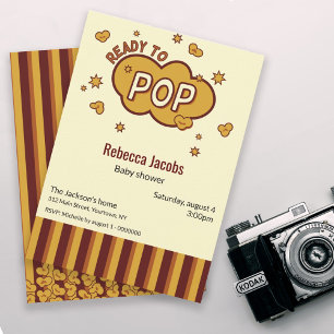 Baby shower "Klaar om te poppen" Kaart