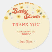 Baby shower Klassieke Sticker (Voorkant)