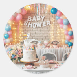 Baby shower Klassieke Sticker