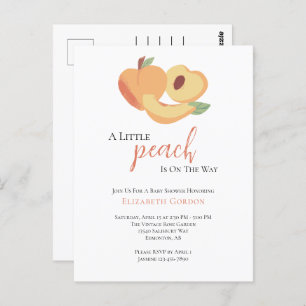 Baby shower Kleine Peach Briefkaart