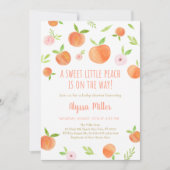 Baby shower Kleine Peach Kaart (Voorkant)