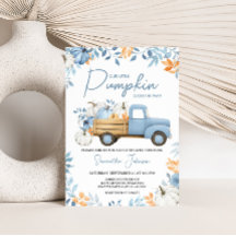 Baby shower kleine pompoenblauw Herfst