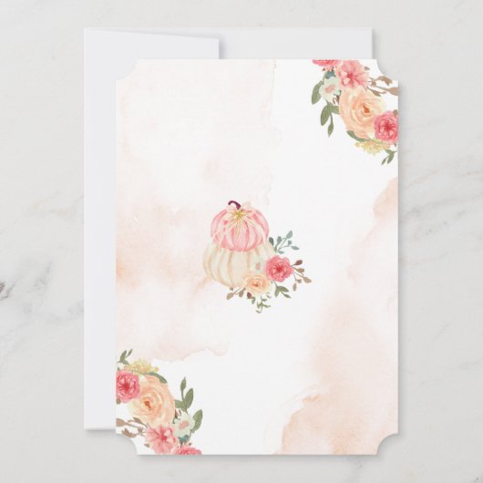 Baby shower kleine pompoHerfst Kaart (Achterkant)