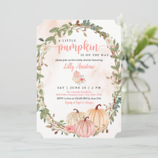 Baby shower kleine pompoHerfst Kaart