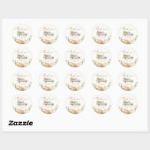 Baby shower kleine pompoHerfst Ronde Sticker (Vel)