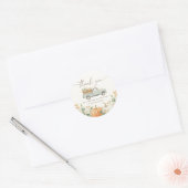 Baby shower kleine pompoHerfst Ronde Sticker (Envelop)