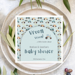 Baby shower kleine tractor vooruit Papier servet