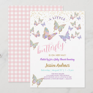 Baby Shower Kleine Vlinders Feest Uitnodiging